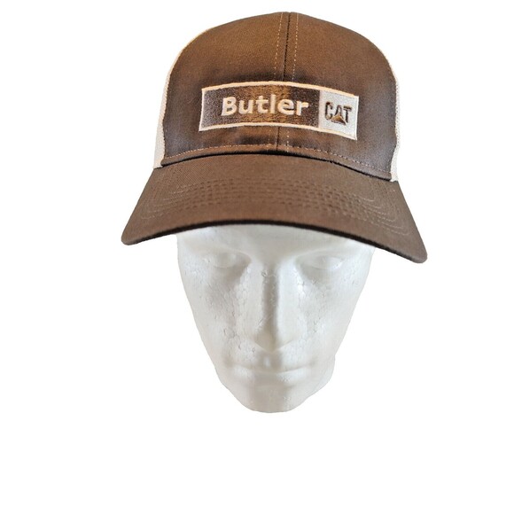 CAT Trucker Hat Cap Men’s Gray/ Black Mesh Strapback Butler CAT - Picture 1 of 9